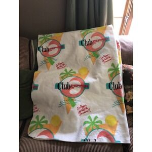 Dr‎ Pepper Beach Towel Unisex OS White Good Vintage Club Pepper 80s Retro USA